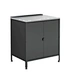 Mesa portátil de cocina de metal para exteriores y armario de almacenamiento